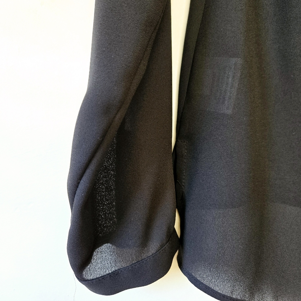 Bar III Long-Sleeve Ruffle Front Top - Picture 7 of 9